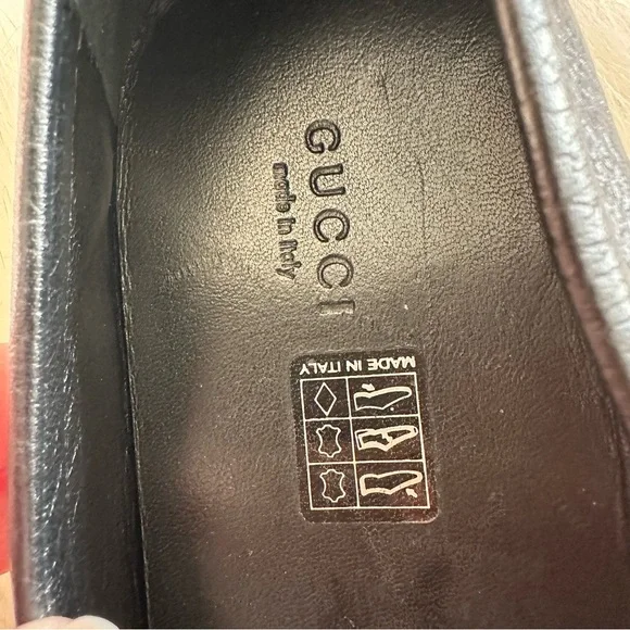 Gucci Women's Qardaha Moc Moc Toe Leather Loafer Leather in Black Size 39 8.5 - Picture 8 of 9